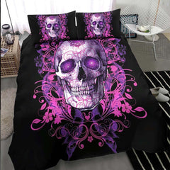 Eye-catching Ornament Skull Art Duvet Cover Set - Wonder Skull