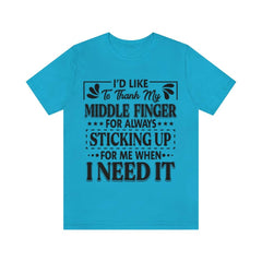 I'd To Thank My Middle Finger T-Shirt - Wonder Skull