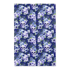 Skull Bloomfield Ave Purple Pansy Area Rugs - Wonder Skull