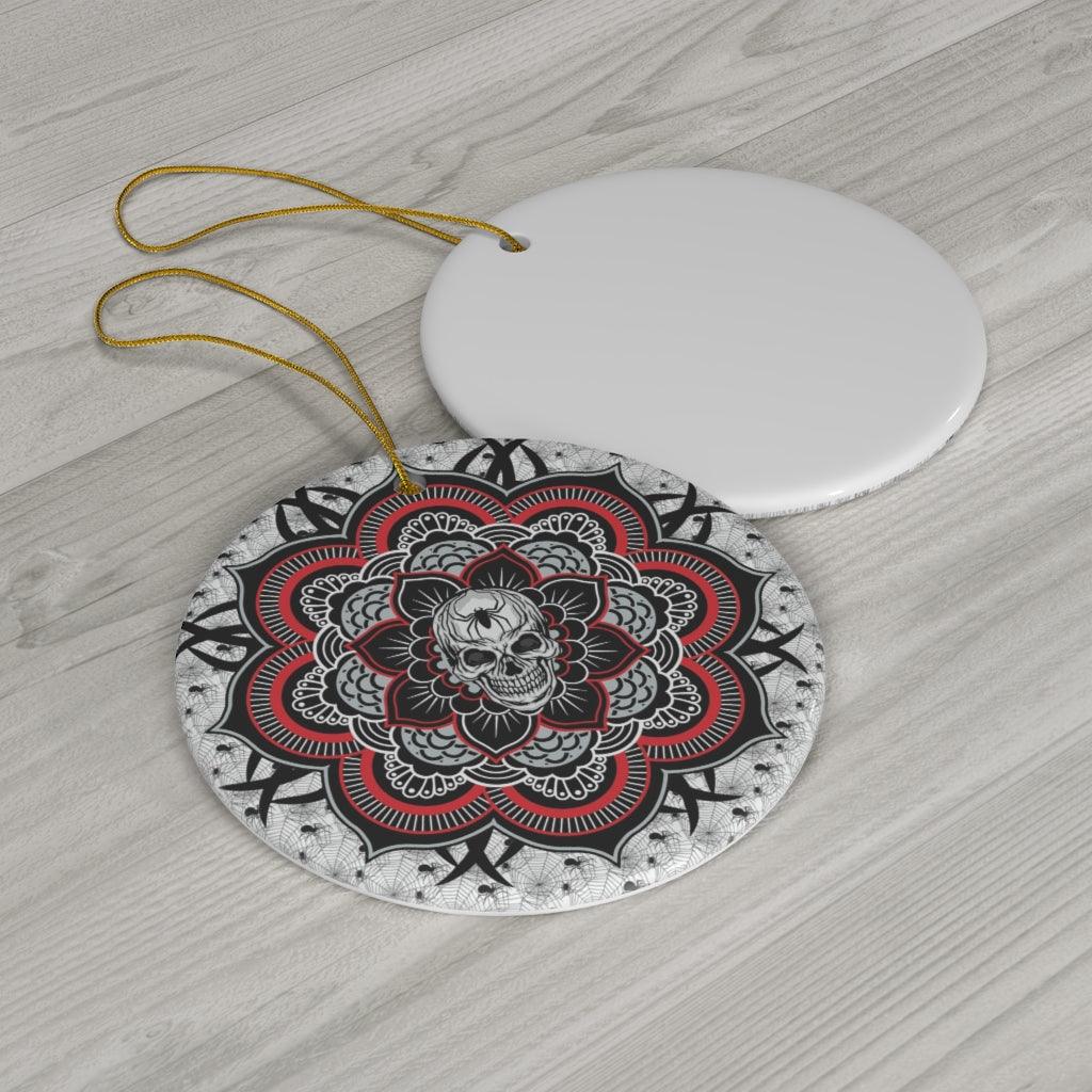 Darkness Spider Skull Lotus Ceramic Ornaments - Wonder Skull