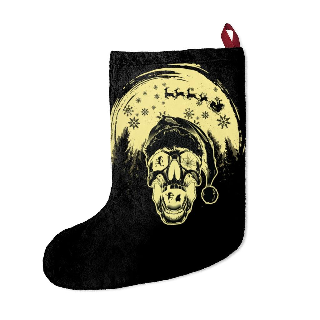 Gothic Skull Santa Claus Shadow Christmas Stockings - Wonder Skull