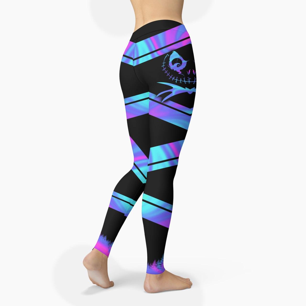 Gradient Gothic Open Back Tank Top And Leggings Set - Wonder Skull