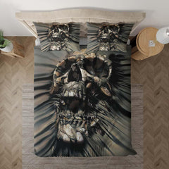 Horror Skull Ripping Through Duvet Cover Set - Wonder Skull
