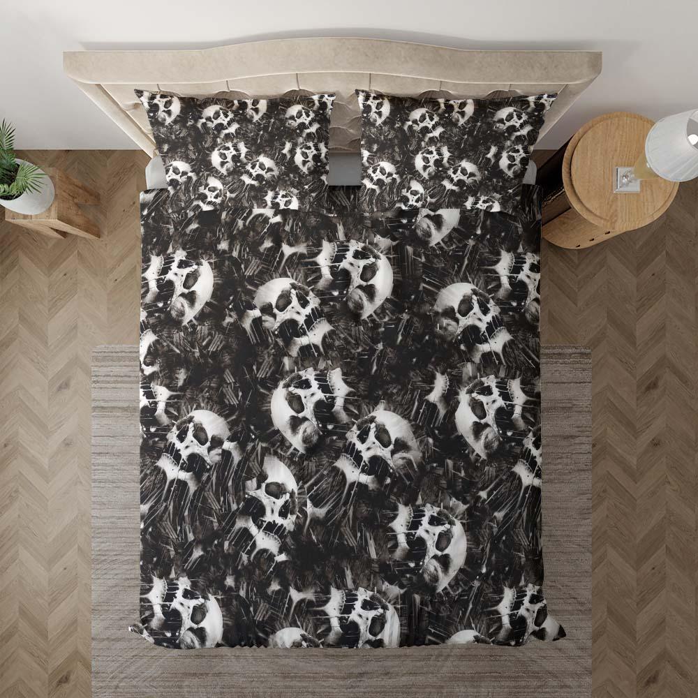 Hydrographic Film Skull Art Duvet Cover Set - Wonder Skull