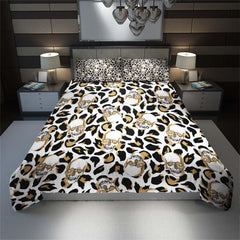 Leopard Skull Pattern Duvet Cover Set - Wonder Skull