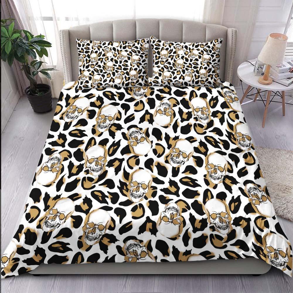 Leopard Skull Pattern Duvet Cover Set - Wonder Skull