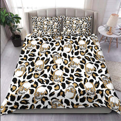 Leopard Skull Pattern Duvet Cover Set - Wonder Skull
