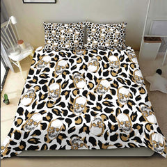 Leopard Skull Pattern Duvet Cover Set - Wonder Skull