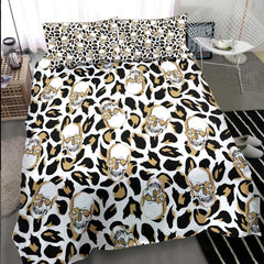 Leopard Skull Pattern Duvet Cover Set - Wonder Skull