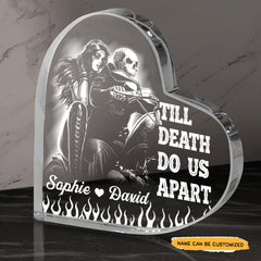 Till Death Do Us Apath - Customized Skull Crystal Heart Gifts - Wonder Skull