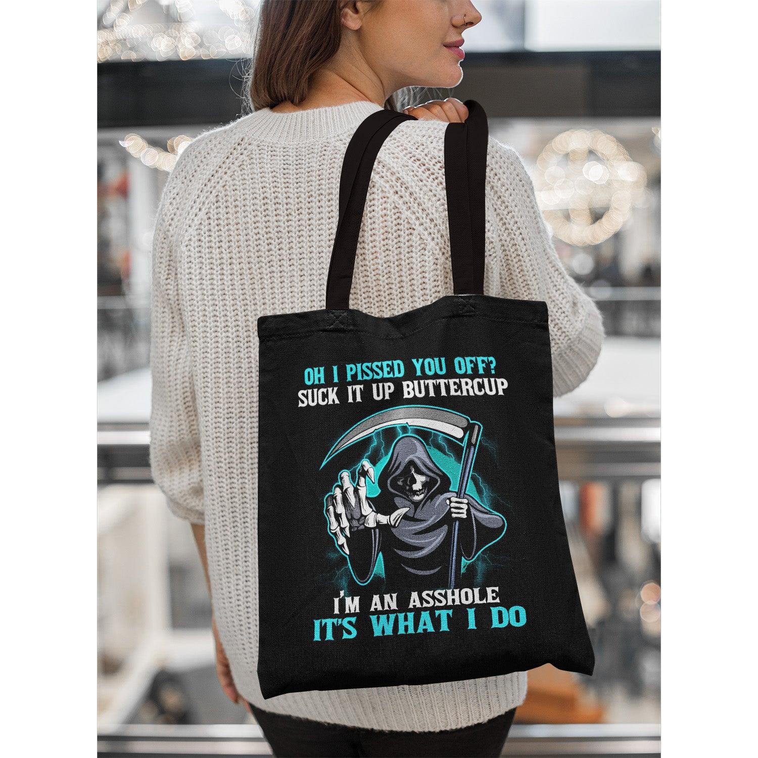 Skull Design Oh Pissed You Off Suck It Up Buttercup Tote Bags - Wonder Skull