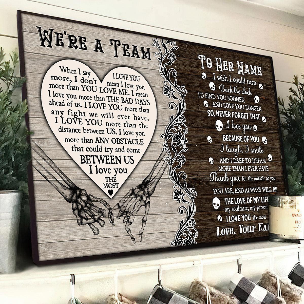 I Wish I Could Turn - Gothic Skull Personalized Horizontal Canvas - Wonder Skull