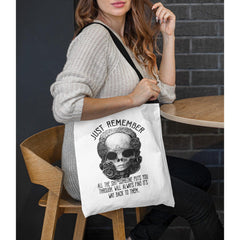 Just Remember All The Shit SomeOne Puts You Tote Bags White - Wonder Skull