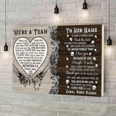 I Wish I Could Turn - Gothic Skull Personalized Horizontal Canvas - Wonder Skull