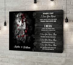 When I Say - Gothic Skull Girl Personalized Horizontal Canvas - Wonder Skull