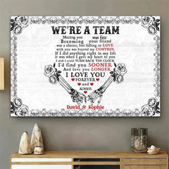 I Love You Forever - Gothic Skull Personalized Horizontal Canvas - Wonder Skull