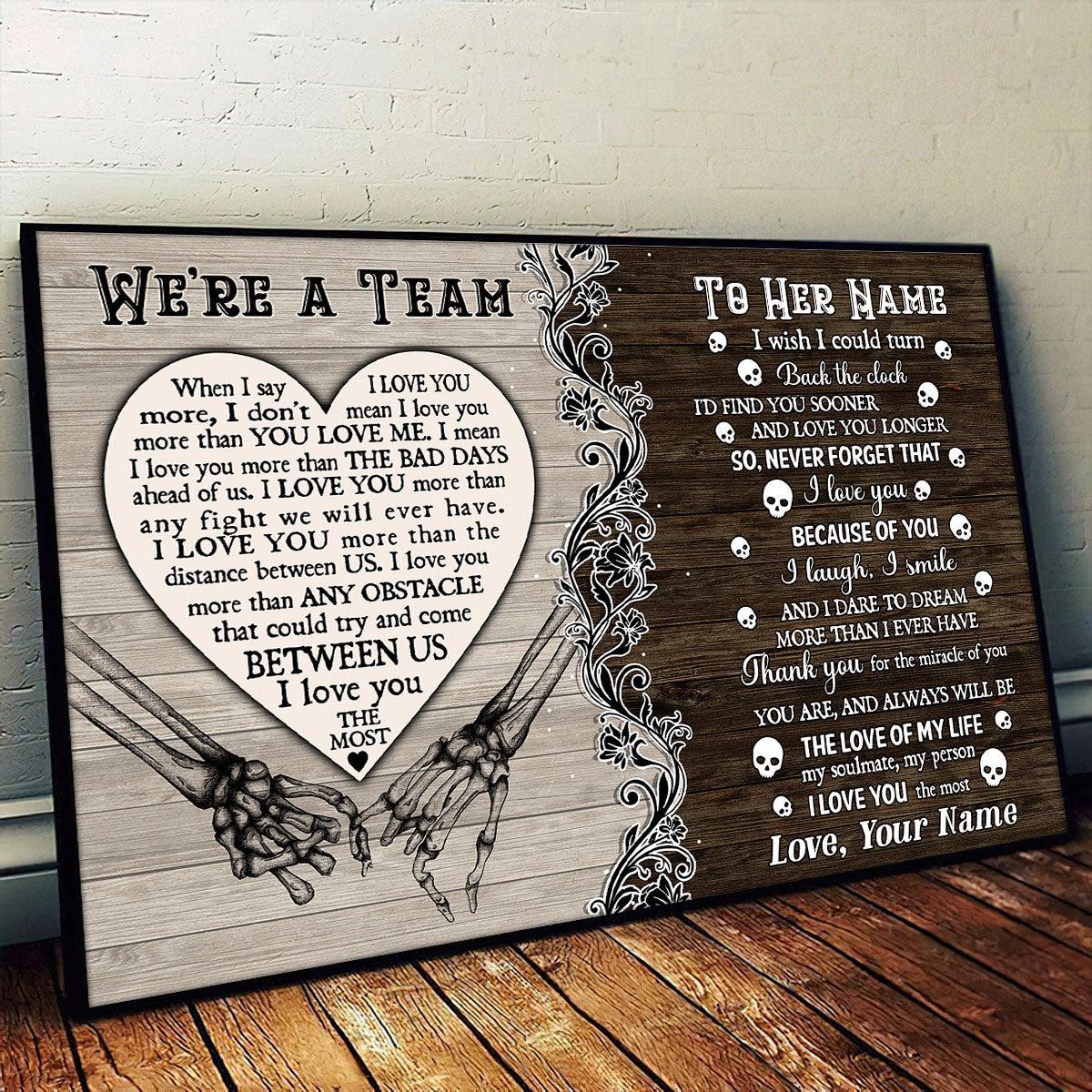 I Wish I Could Turn - Gothic Skull Personalized Horizontal Canvas - Wonder Skull