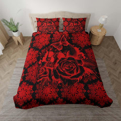 Pattern Red Skull Mandala Duvet Cover Set - Wonder Skull