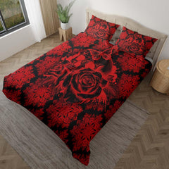 Pattern Red Skull Mandala Duvet Cover Set - Wonder Skull