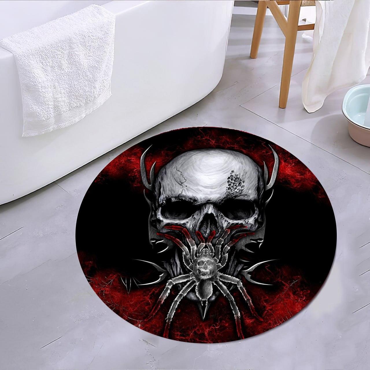 Gothic Skull Spider Thicken Foldable Door Mat - Wonder Skull