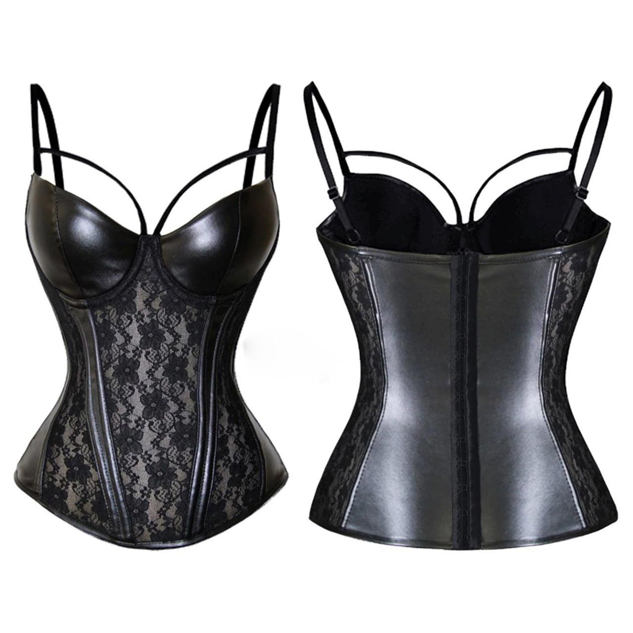 Gothic Elasticity Corset , Sexy Lace Mesh Bustier - Wonder Skull