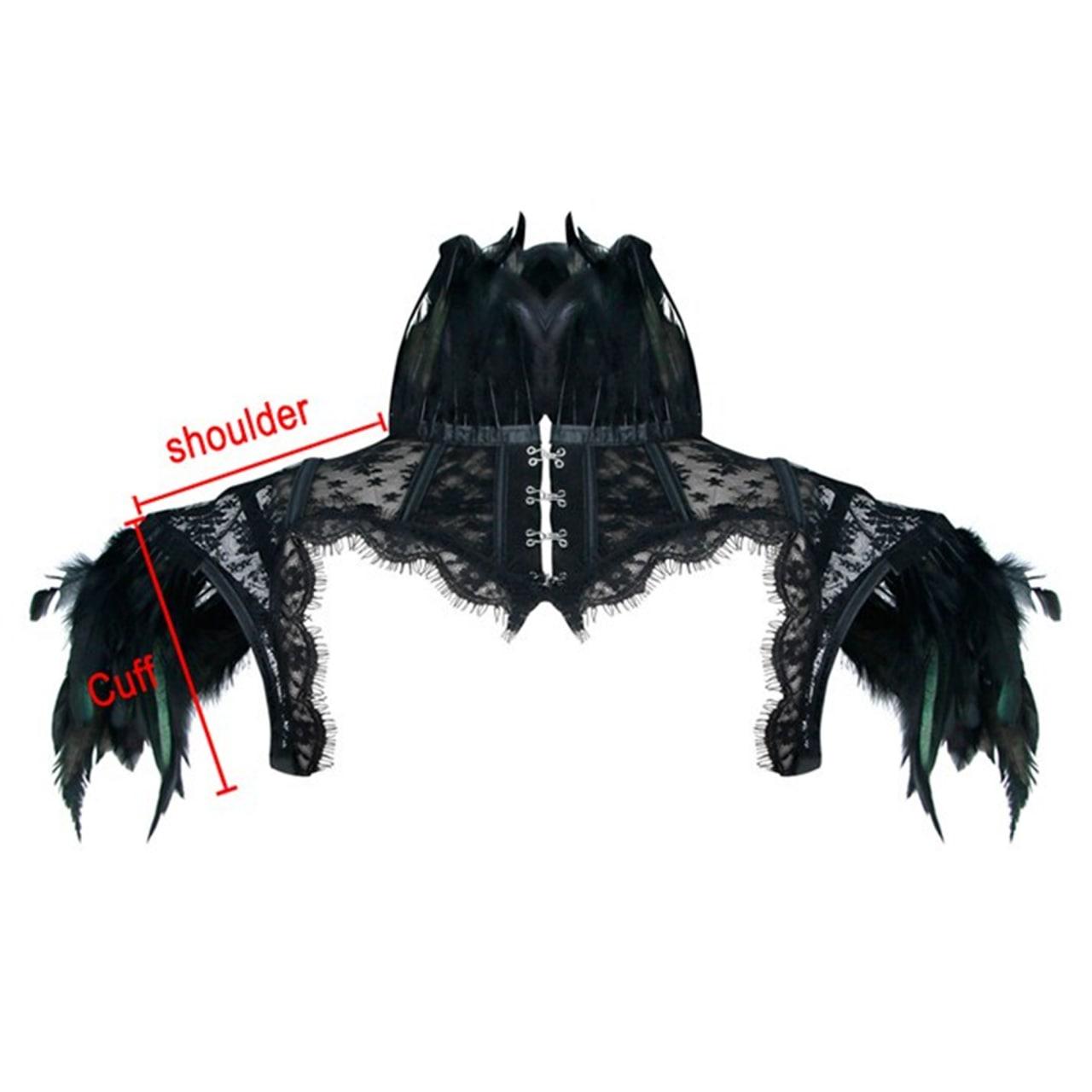 Victorian Gothic High Neck Cape, Fashionable Mesh Corset Shrug For Women - Wonder Skull