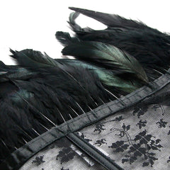 Victorian Gothic High Neck Cape, Fashionable Mesh Corset Shrug For Women - Wonder Skull