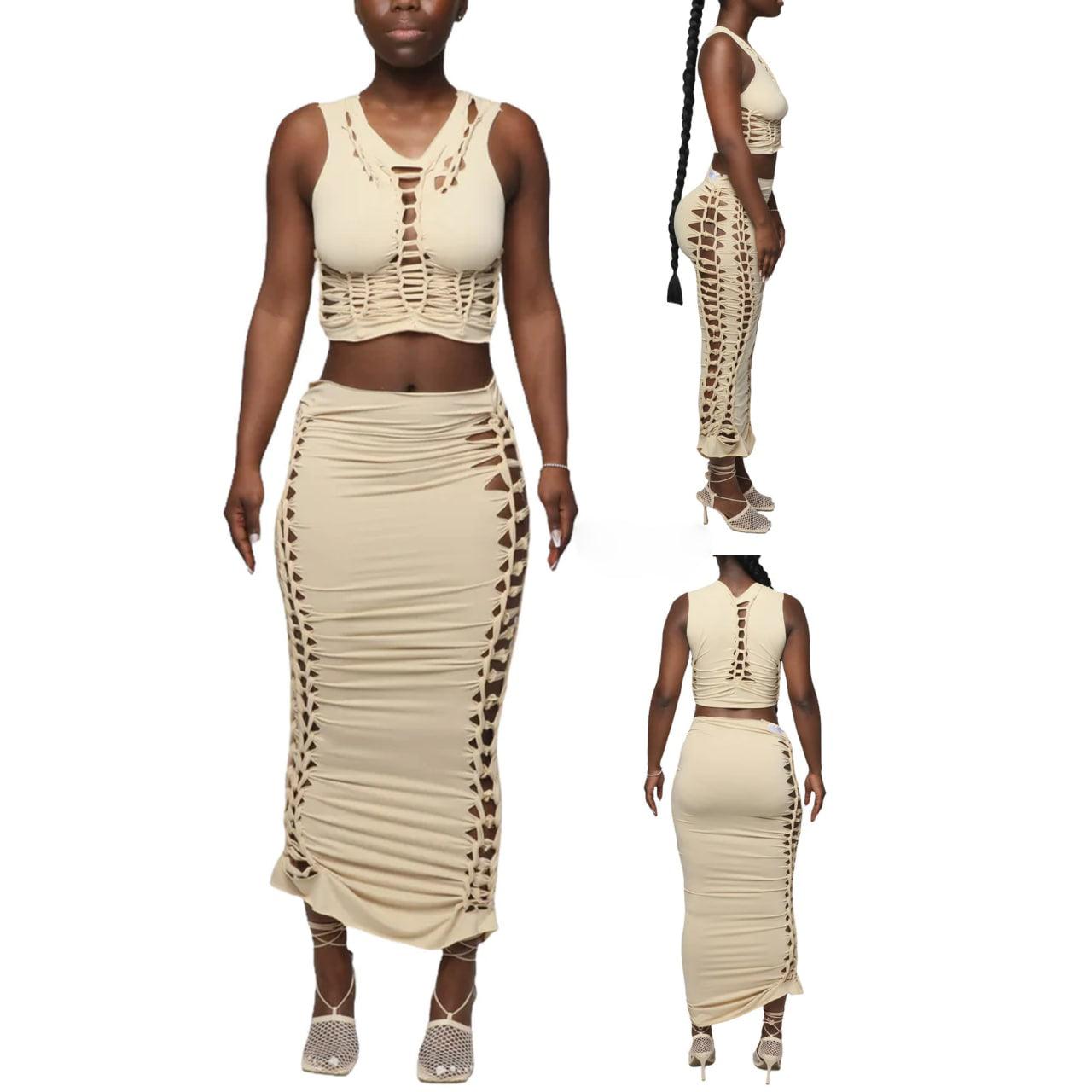 Sexy 2 Piece Set, Wonderful Outfit Club Party For Women - Wonder Skull