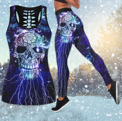 Purple Thunder Skull Combo Tanktop & Leggings - Wonder Skull