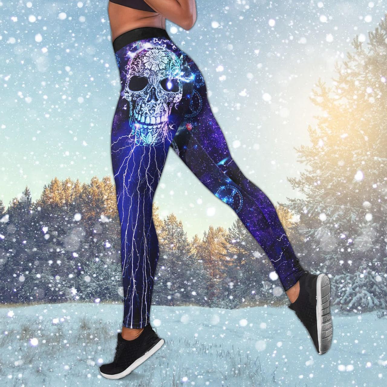 Purple Thunder Skull Combo Tanktop & Leggings - Wonder Skull
