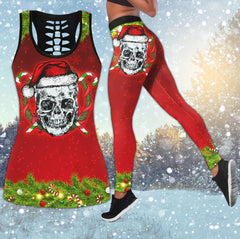 Christmas Santa Skull Combo Tanktop & Leggings - Wonder Skull