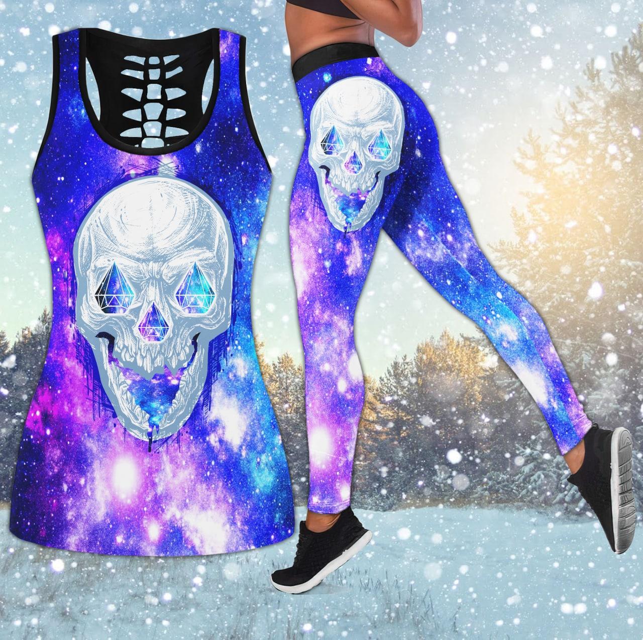 Galaxy Diamond Skull Combo Tanktop & Leggings - Wonder Skull
