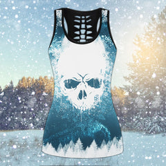 Christmas Frozen Snow Skull Combo Tanktop & Leggings - Wonder Skull