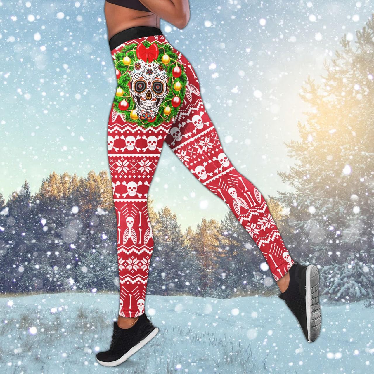 Christmas Skull Ornament Combo Tanktop & Leggings - Wonder Skull