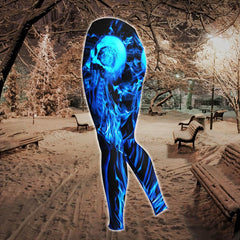 Blue Abstract Skeleton Combo Hoodie and Leggings - Wonder Skull