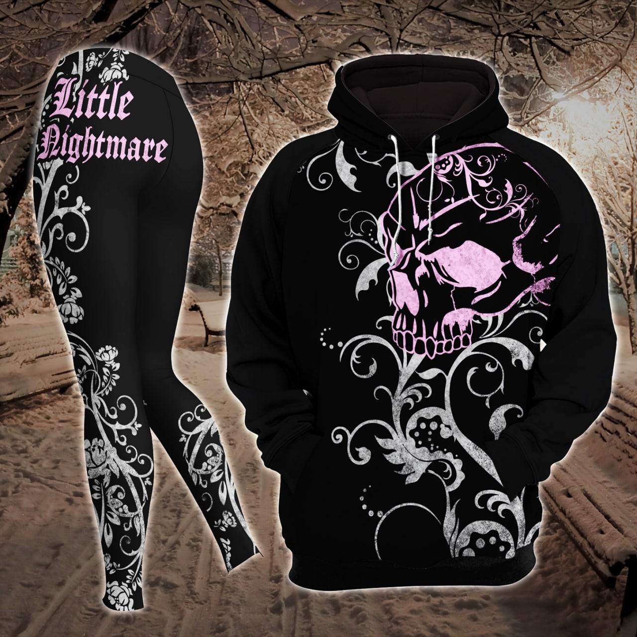 Gothic Skull Little Nightmare Combo Hoodie and Leggings - Wonder Skull
