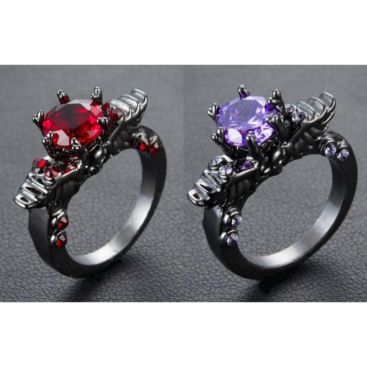 Silver Gothic Punk Skull Ring Jewelry - Wonder Skull