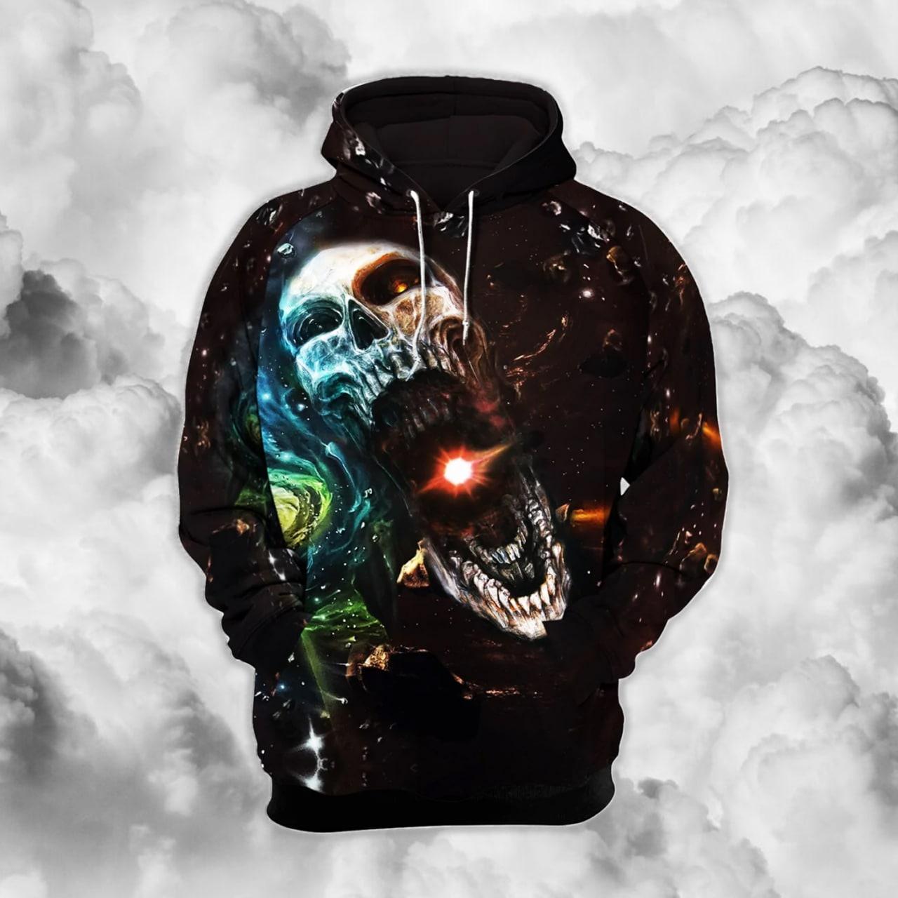 Galaxy Space Skull Combo Hoodie and Leggings - Wonder Skull