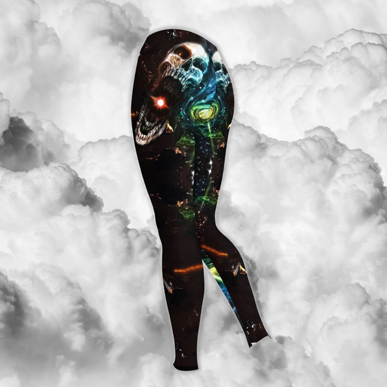 Galaxy Space Skull Combo Hoodie and Leggings - Wonder Skull