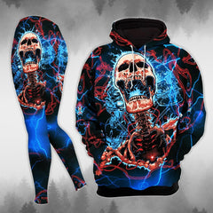 Blue Thunder Skeleton Combo Hoodie and Leggings - Wonder Skull