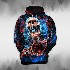 Blue Thunder Skeleton Combo Hoodie and Leggings - Wonder Skull