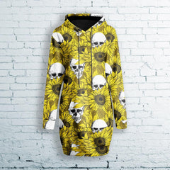 Sunflower Skull Combo Long Hoodie and Leggings - Wonder Skull