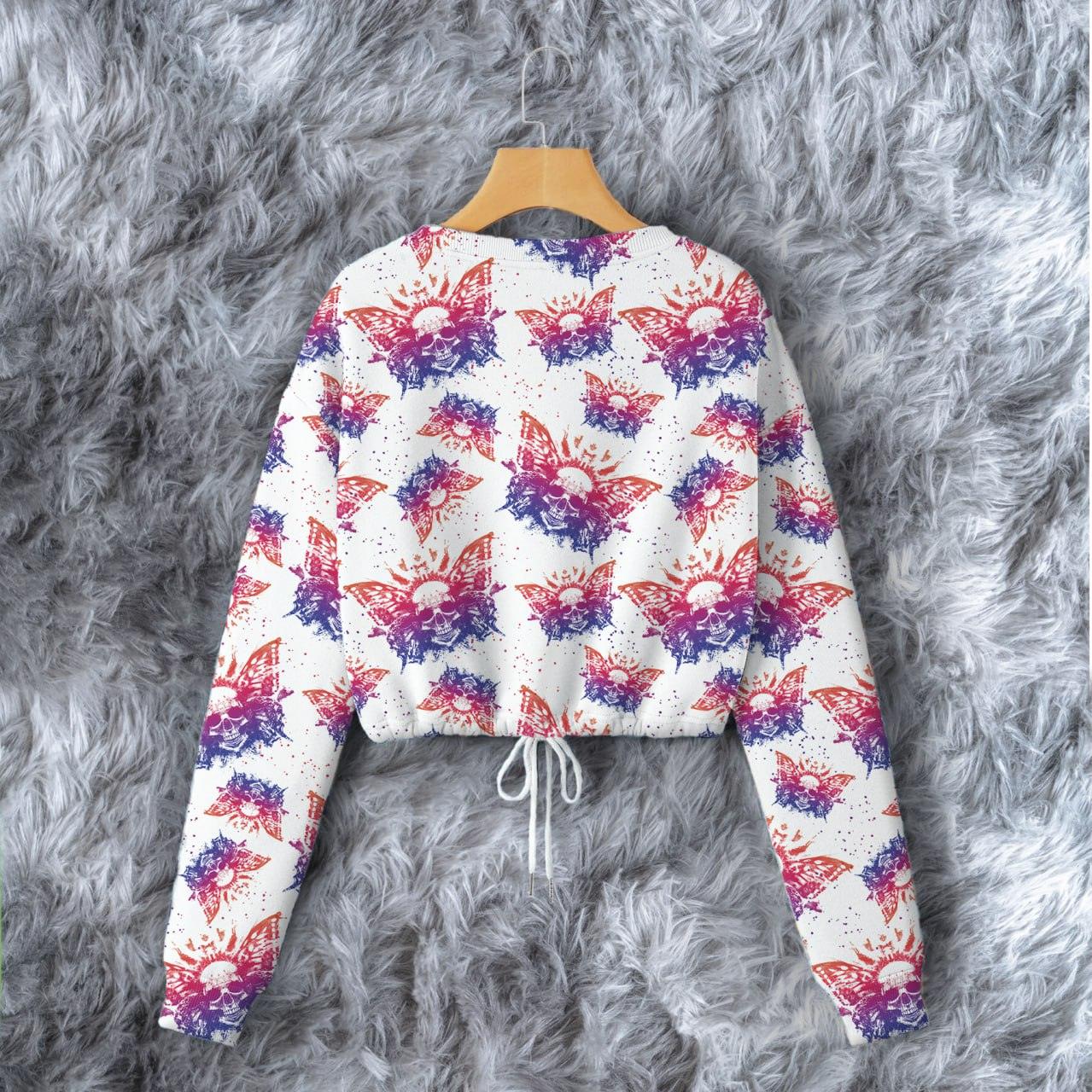 Butterfly Skull Combo Long Sleeve Sweatshirt and Leggings - Wonder Skull