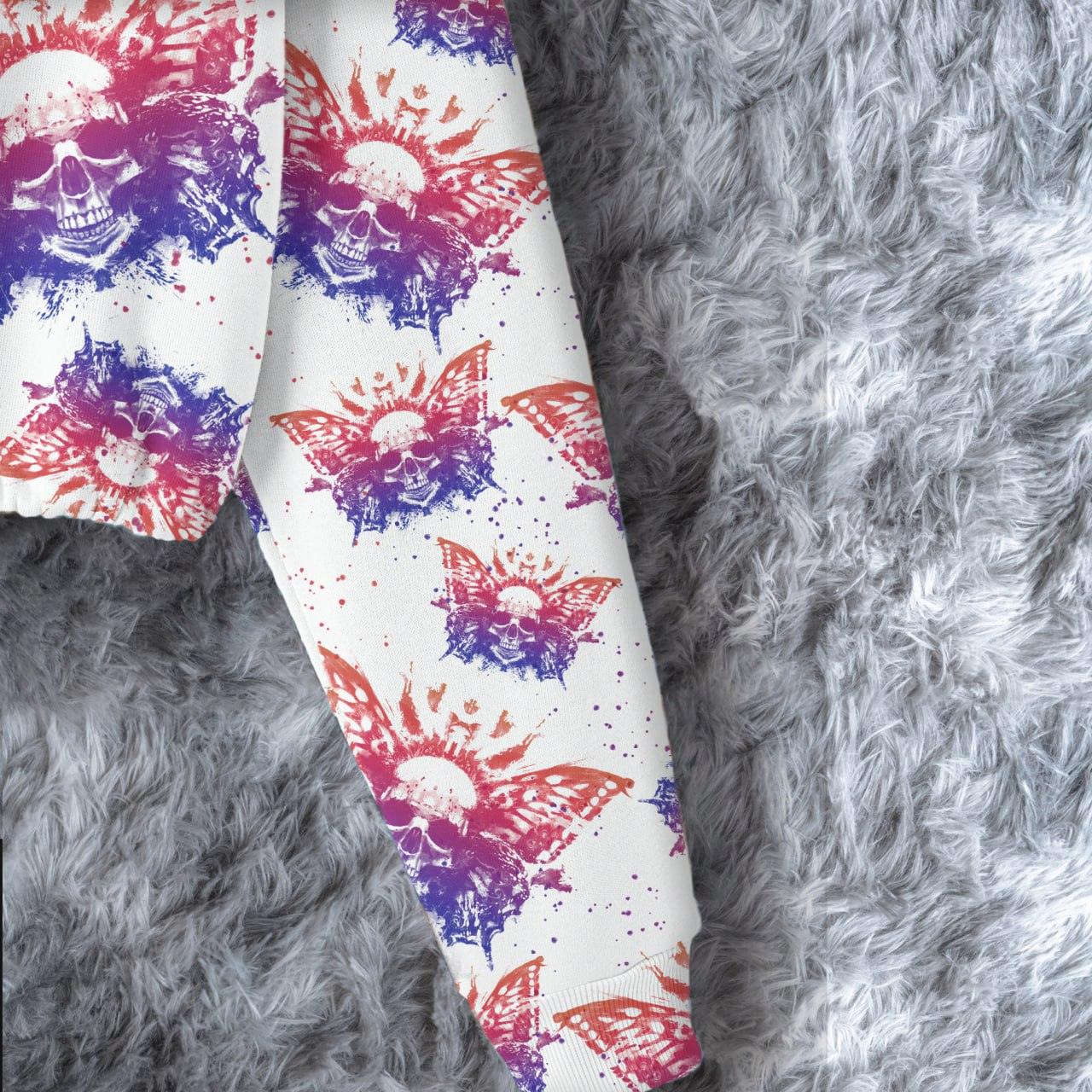 Butterfly Skull Combo Long Sleeve Sweatshirt and Leggings - Wonder Skull