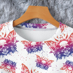 Butterfly Skull Combo Long Sleeve Sweatshirt and Leggings - Wonder Skull