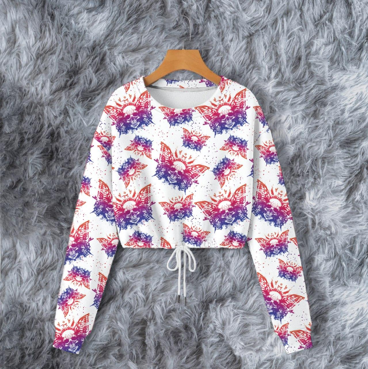 Butterfly Skull Combo Long Sleeve Sweatshirt and Leggings - Wonder Skull