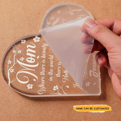 To Mom - Customized Skull Crystal Heart Mother's Day Gifts - Wonder Skull