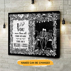 Love You More Than All The Star Canvas Gallery Wraps For Couple