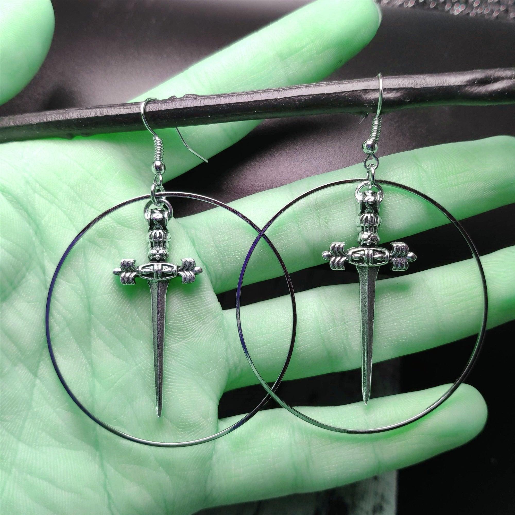 Gothic Swords Earrings Stanless Steel Jewelry - Wonder Skull