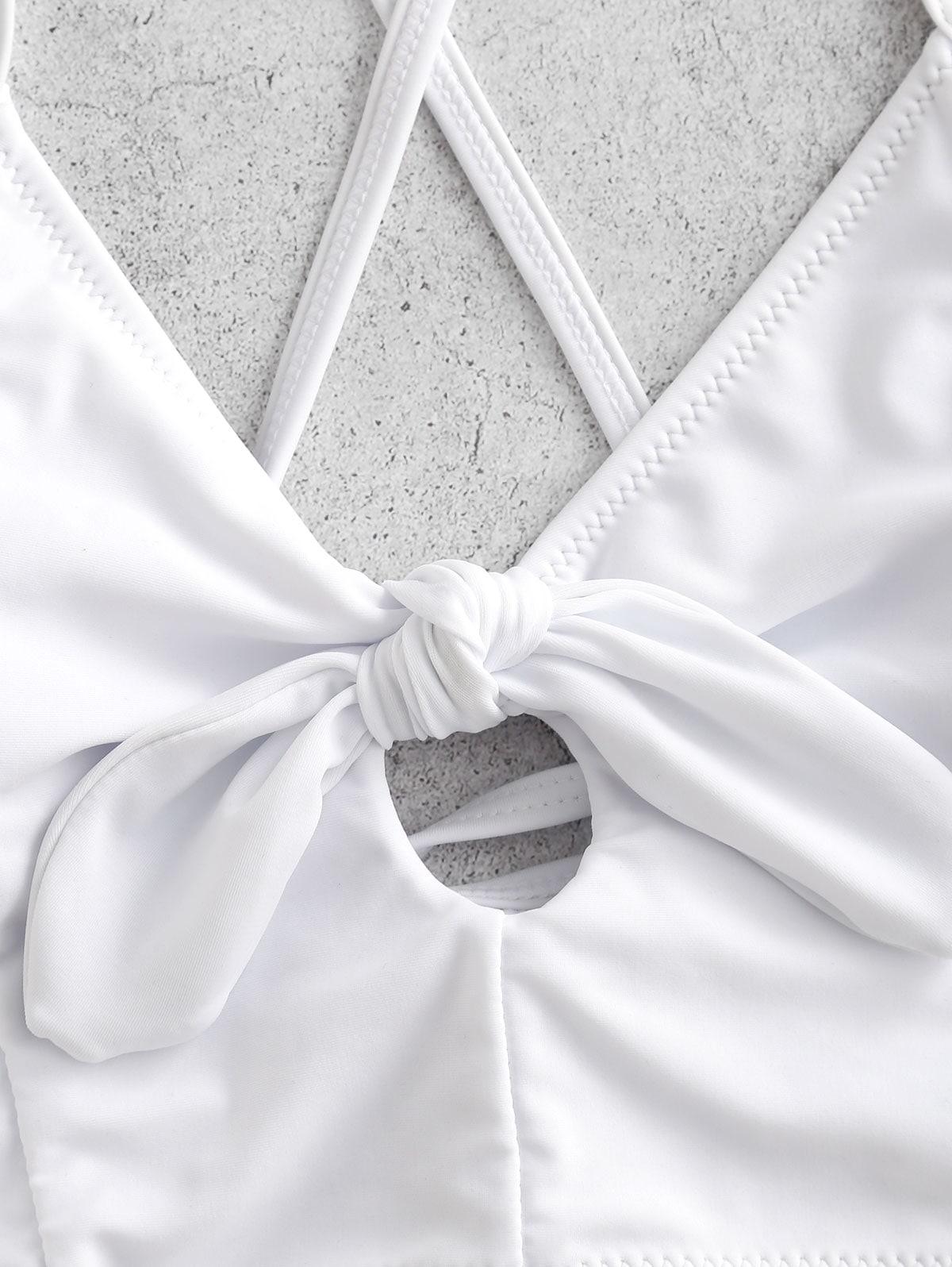 Halter Front Bow Bikini - Wonder Skull